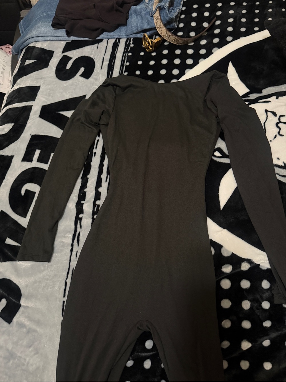 black jumpsuit